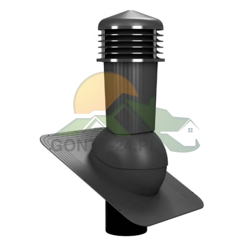 Kominek wentylacyjny nieizolowany w kolorze Czarnym RAL 9005.jpg