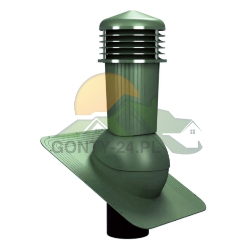 Kominek wentylacyjny nieizolowany w kolorze Zielonym RAL 6020.jpg