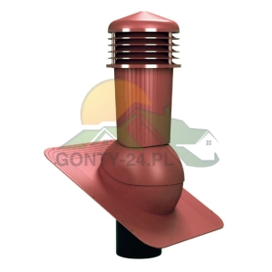 Kominek wentylacyjny nieizolowany w kolorze Czerwonym RAL 3009